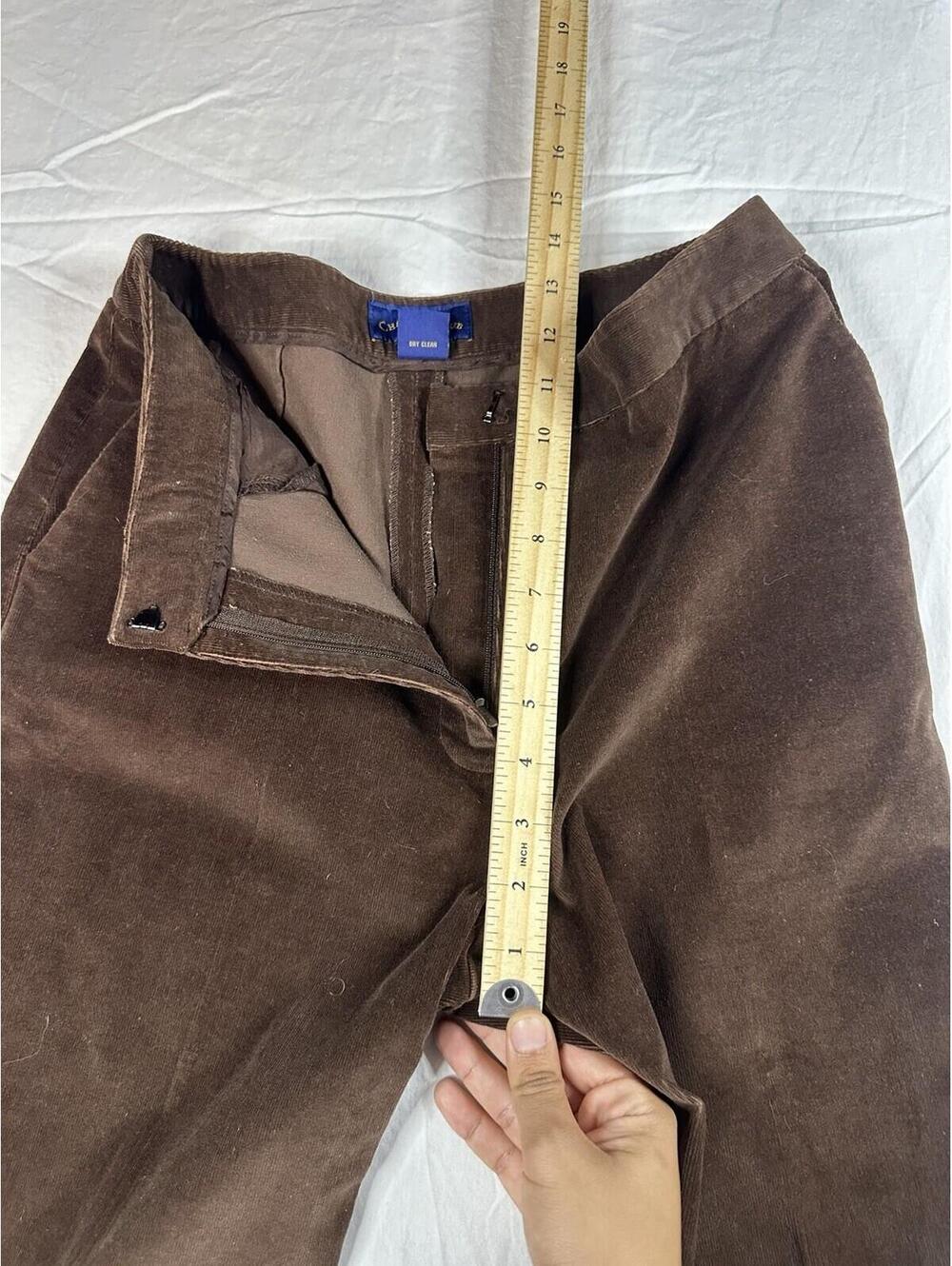 ✨🤎 Vintage Chocolate Brown Corduroy Pants Classic Straight Leg 🤎✨ - Picture 8 of 11